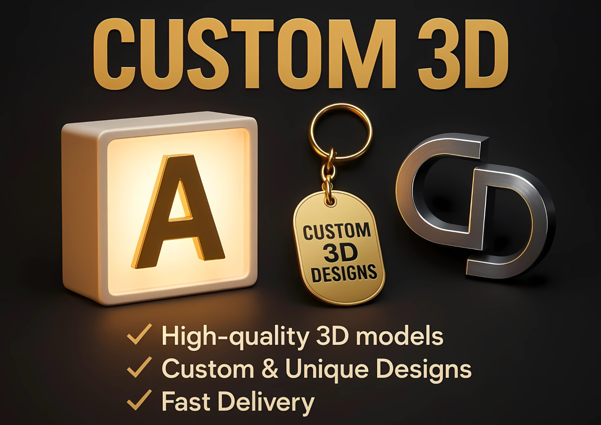 I will design 3D Lightbox, 3D Logo Keychain, Coaster 3MF, Neon STL Wall Decor for Print