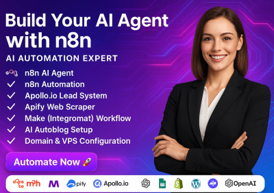 I will do n8n workflow autoblog n8n io apollo io apify pabbly ai agent shopify zapier
