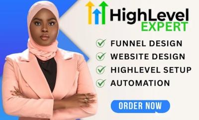 Setup GoHighLevel Sales Funnel, Website Landing Page & AI Course