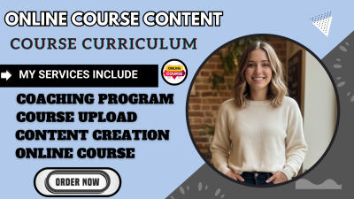 I will create professional online course content and curriculum