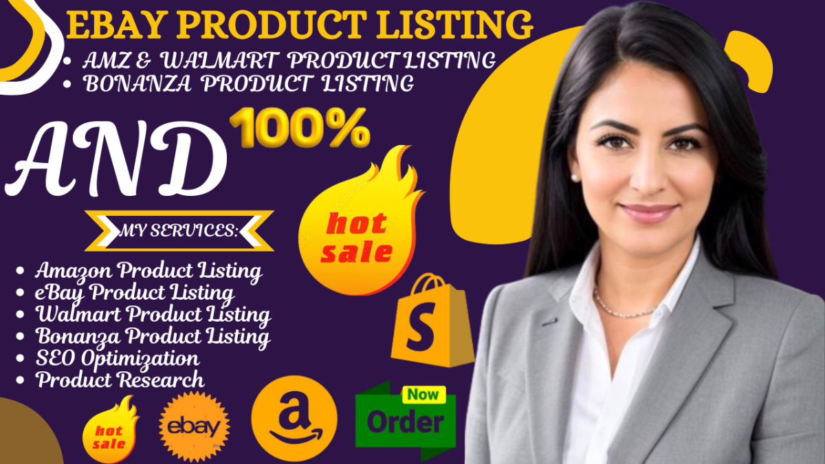 I Will Create and Optimize Product Listings for Bonanza, eBay, Amazon, Walmart