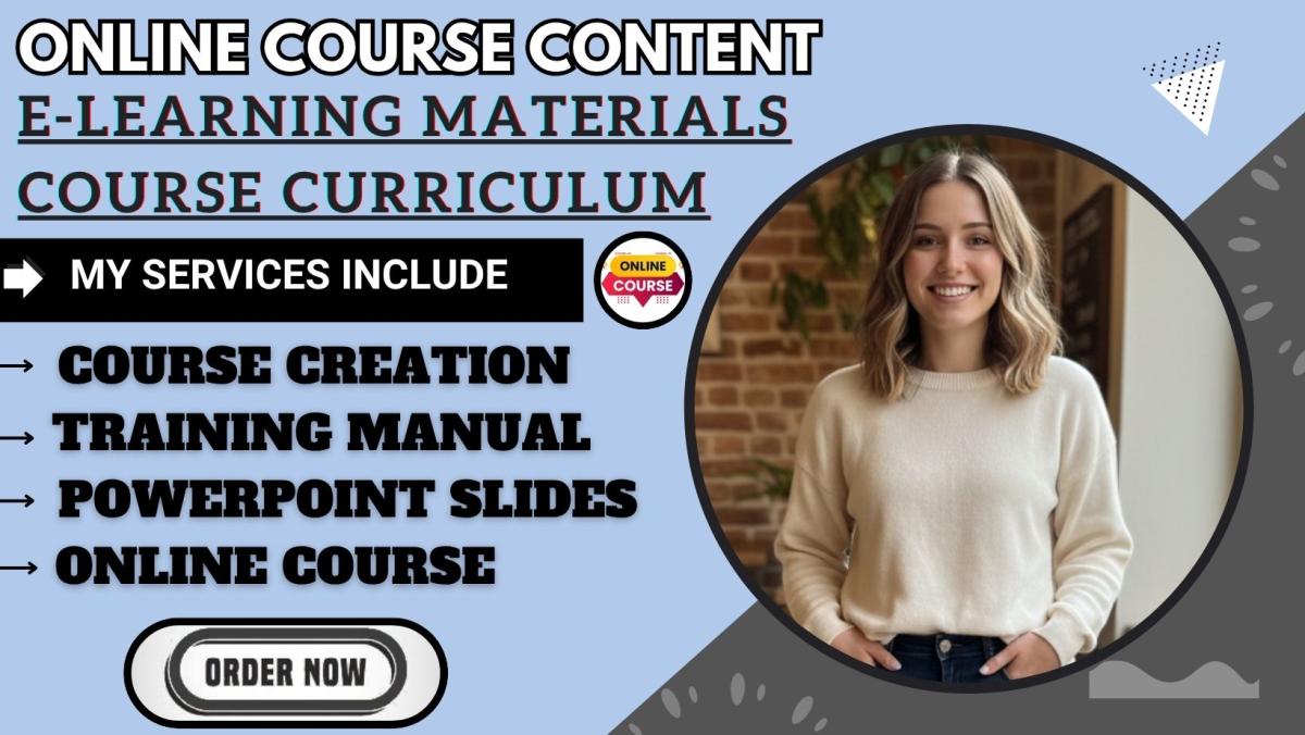 I Will Develop Your Professional Online Course Curriculum and Content
