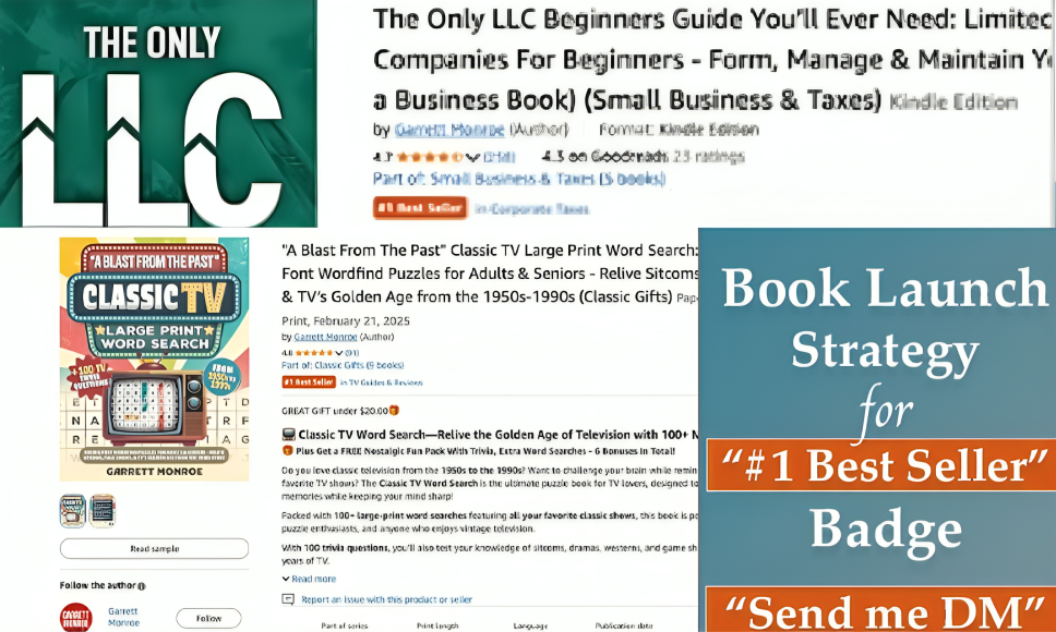 I Will Do a Professional Book Launch Strategy for Best Seller Rank on Amazon