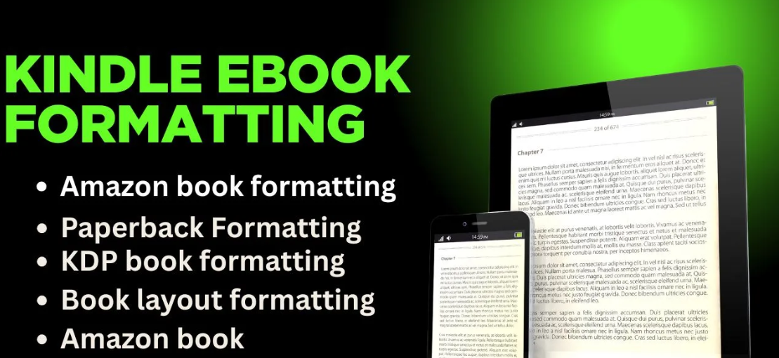 I will do book formatting, book layout design, Kindle ebook format