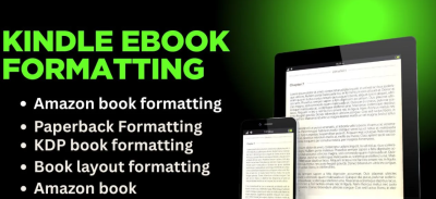I will do book formatting, book layout design, Kindle ebook format