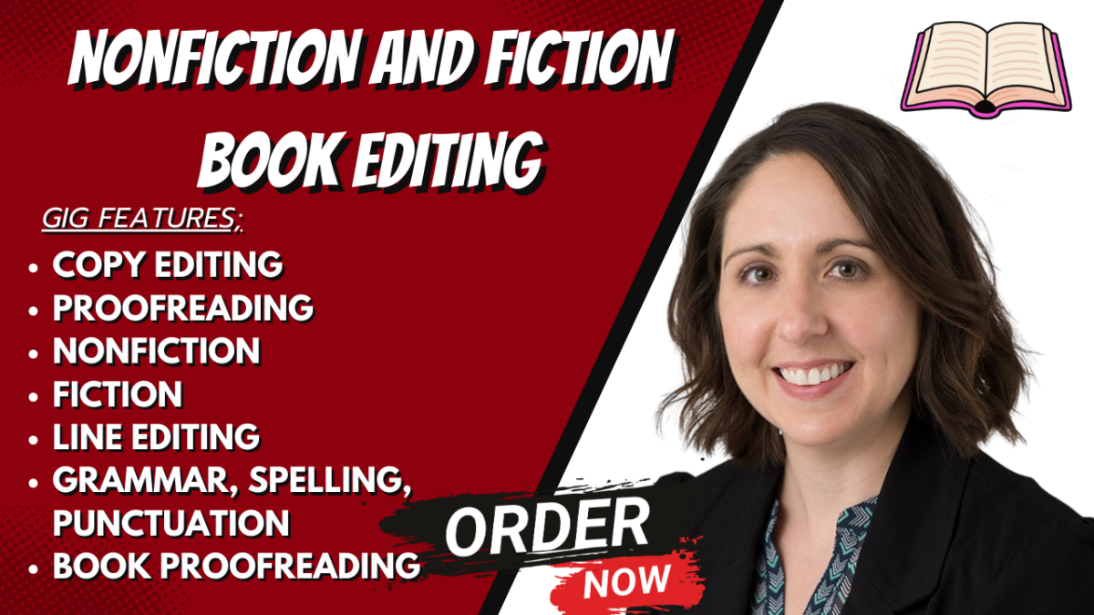 I will professionally proofread and edit your fiction or nonfiction book, novel