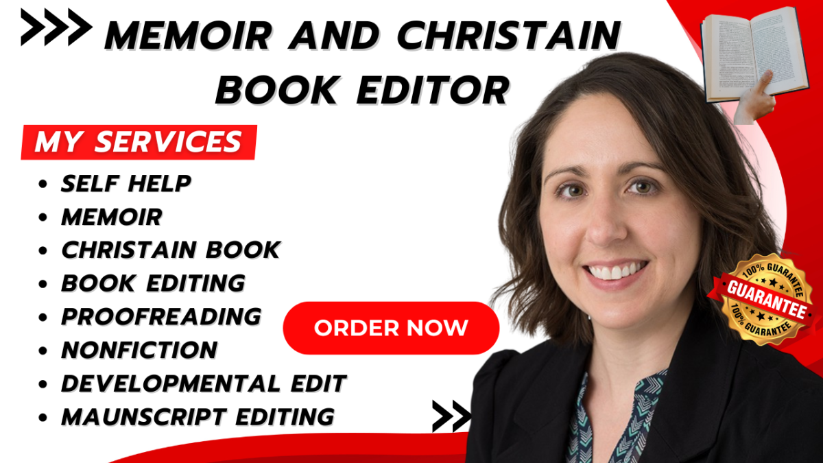 I Will Be Your Expert Proofreader and Developmental Christian Memoir Editor for Self-Help