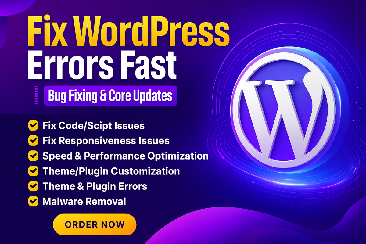 I Will Urgently Fix WordPress Errors, Site Down, Clean Malware & Website Issues in 24hr