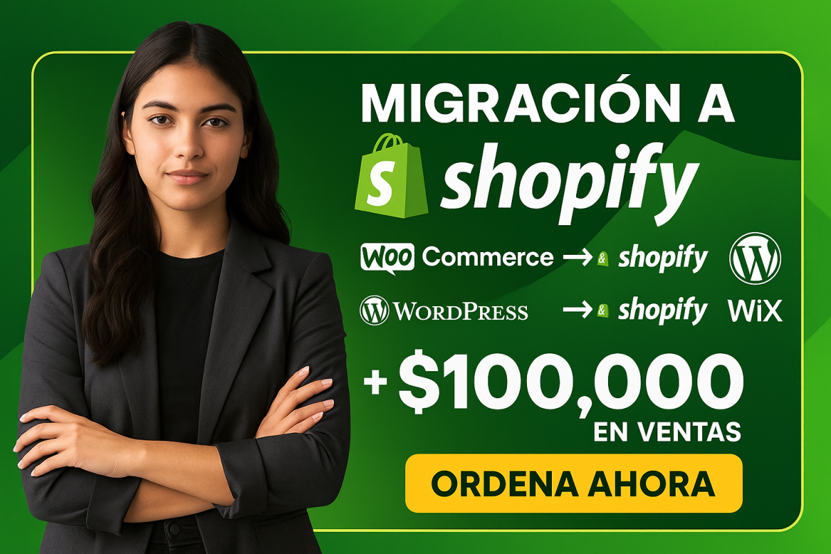 I will migrar WooCommerce a Shopify, WordPress a Shopify, migración de Wix a Shopify