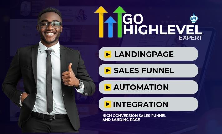 Gohighlevel Sales Funnels, Go High Level Landing Pages, GHL Automations, AI Chatbot