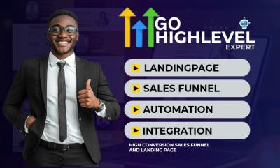 Gohighlevel Sales Funnels, Go High Level Landing Pages, GHL Automations, AI Chatbot