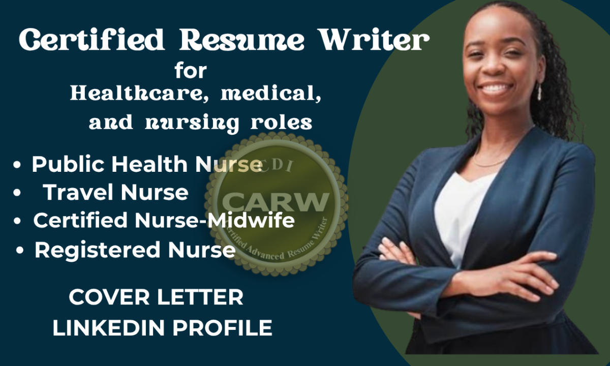 I will write a resume, CV for healthcare, medical nurse practitioner, RN, and midwife