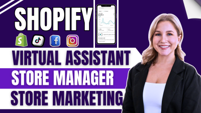 I will be your Shopify Virtual Assistant Store Manager & Shopify Marketing Sales Expert