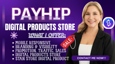 I Will Build and Design Your Payhip or StanStore with Branding and Automation