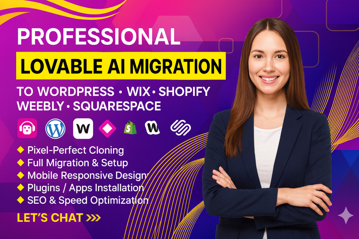 I will clone, migrate, or fix your lovable AI website to WordPress, Weebly, Shopify, or Wix