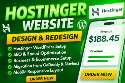 I Will Design, Clone, Rebuild Your Hostinger Website with WordPress, GoDaddy or Bluehost