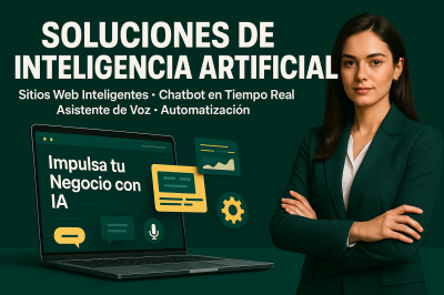 I will crear sitio web con IA, chatbot voz en tiempo real y contenido automatizado