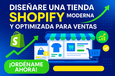 Diseñaré una tienda Shopify moderna y optimizada para ventas