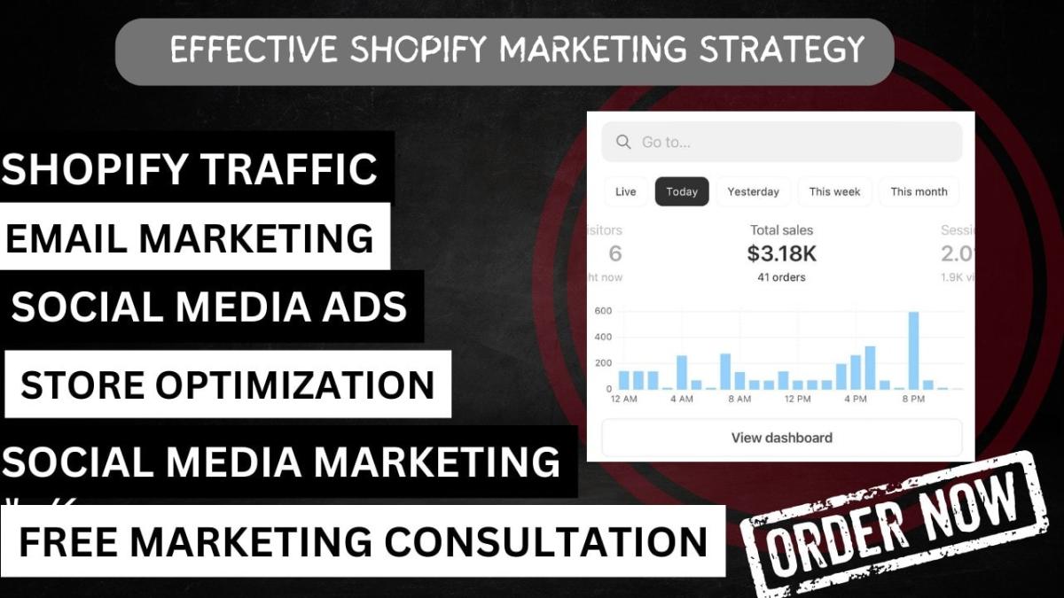 I will Shopify Etsy Marketing Promotion Facebook Ads Manager TikTok Ads to Boost Sales