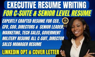 I will professional executive resume writing ATS resume writing federal resume writing