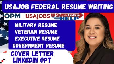 I will write 2 page federal resume USAJOBS executive resume engineering resume