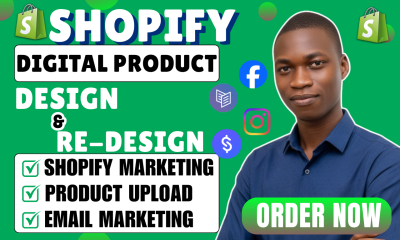 I will build 7 figure Shopify digital products, Payhip store, Etsy digital products