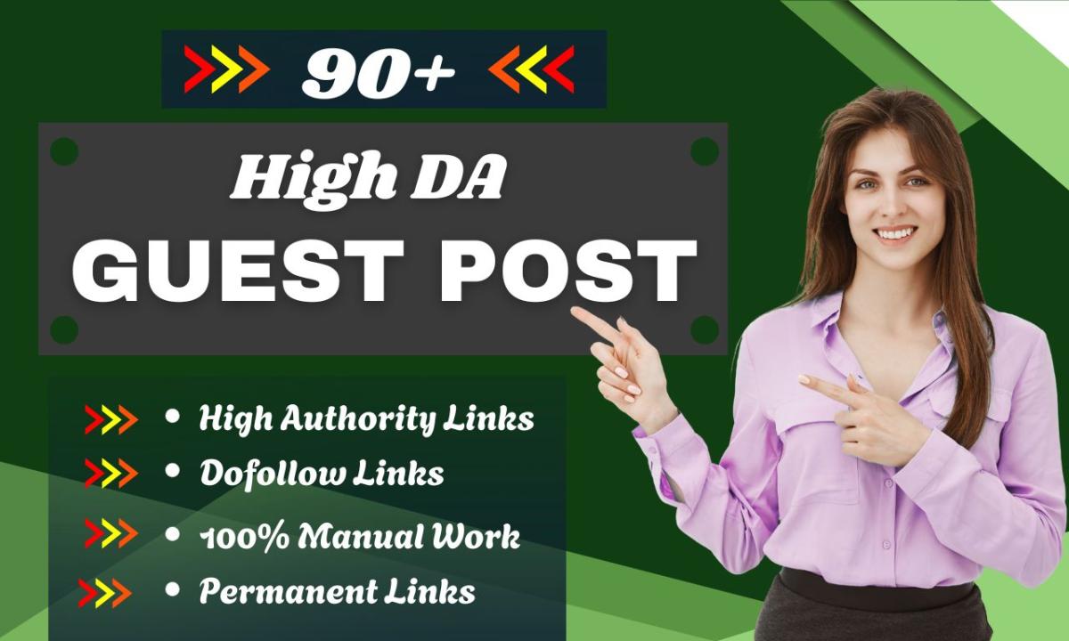 I will build high DA permanent dofollow guest post backlinks