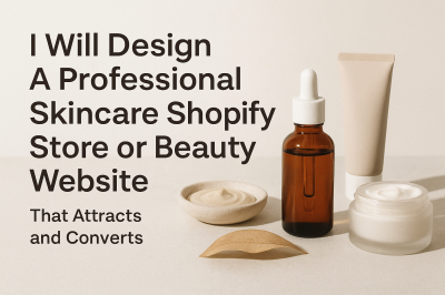 I will design a skincare Shopify store, beauty and skincare Shopify store, beauty website