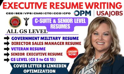 I Will Write USAJOBS Federal Resume, Veteran, Executive, Government Resume Writing