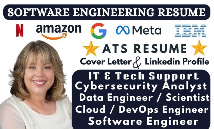 I will write software engineering resume, cybersecurity, IT, tech CV, resume writing