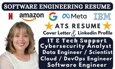I will write software engineering resume, cybersecurity, IT, tech CV, resume writing