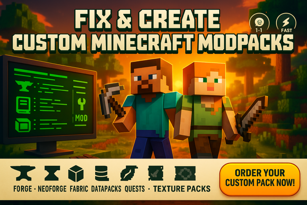 I will optimize modpack minecraft datapack development fabric modpack resource pack