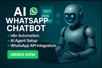 I will build WhatsApp AI Chatbot n8n Automation Workflow AI Agent WhatsApp API Fix