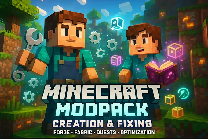I will fix modpack errors, customize mods, quests, and convert Forge to Fabric for Minecraft