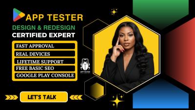 I will test your app for Google Play closed testing with 12 real human testers