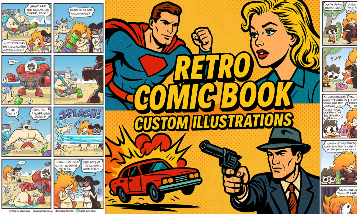 I will 80s 70s Retro Vintage Horror Comic Poster VHS Poster Pulp Cover Spooky Dark Ark