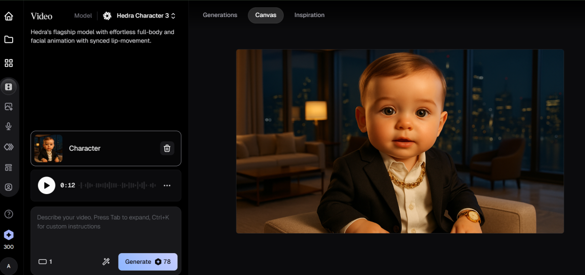 I will create viral AI baby talking podcast | AI baby video podcast, you look like a baby