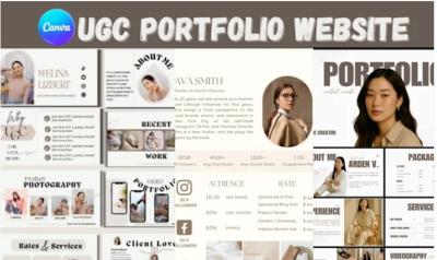 Design UGC Portfolio Website | Canva UGC Portfolio | Canva Website | EPK Media Kit