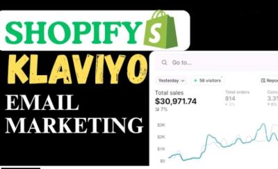 Setup Shopify, Klaviyo Email Marketing, Klaviyo Flows, and Shopify Marketing