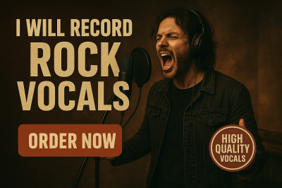 I Will Record Professional Metal and Rock Vocals with Clean and Scream Performance