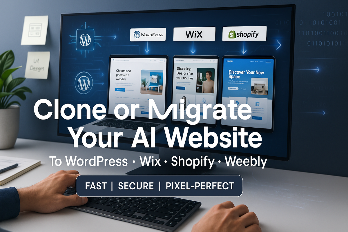 I Will Clone or Migrate Your Lovable AI Website to WordPress, Wix, Shopify, or Weebly