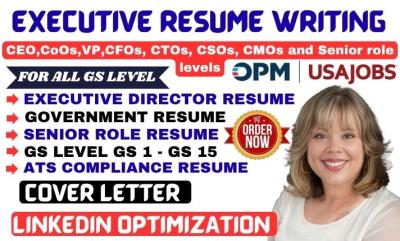 I Write Resume for Executive, Director, Senior Level, Tech Resume, Resume Writing