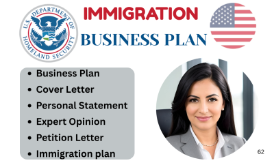 I will create complete EB2 NIW business plan, petition letter and expert opinion