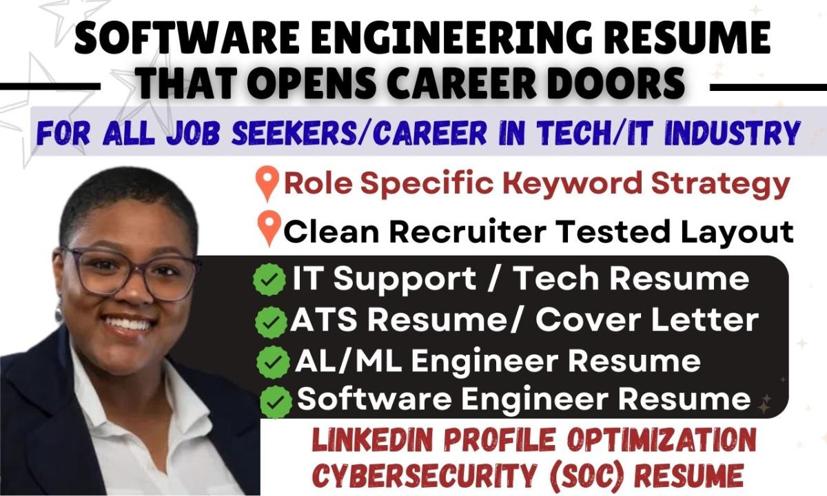 I will write software engineer resume, executive IT resume, data science resume as a recruiter