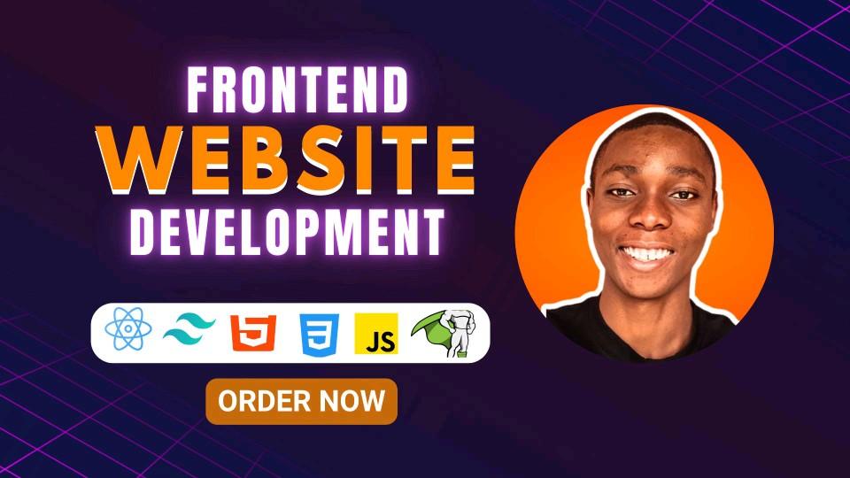 I will build responsive websites with react, frontend developer, website development