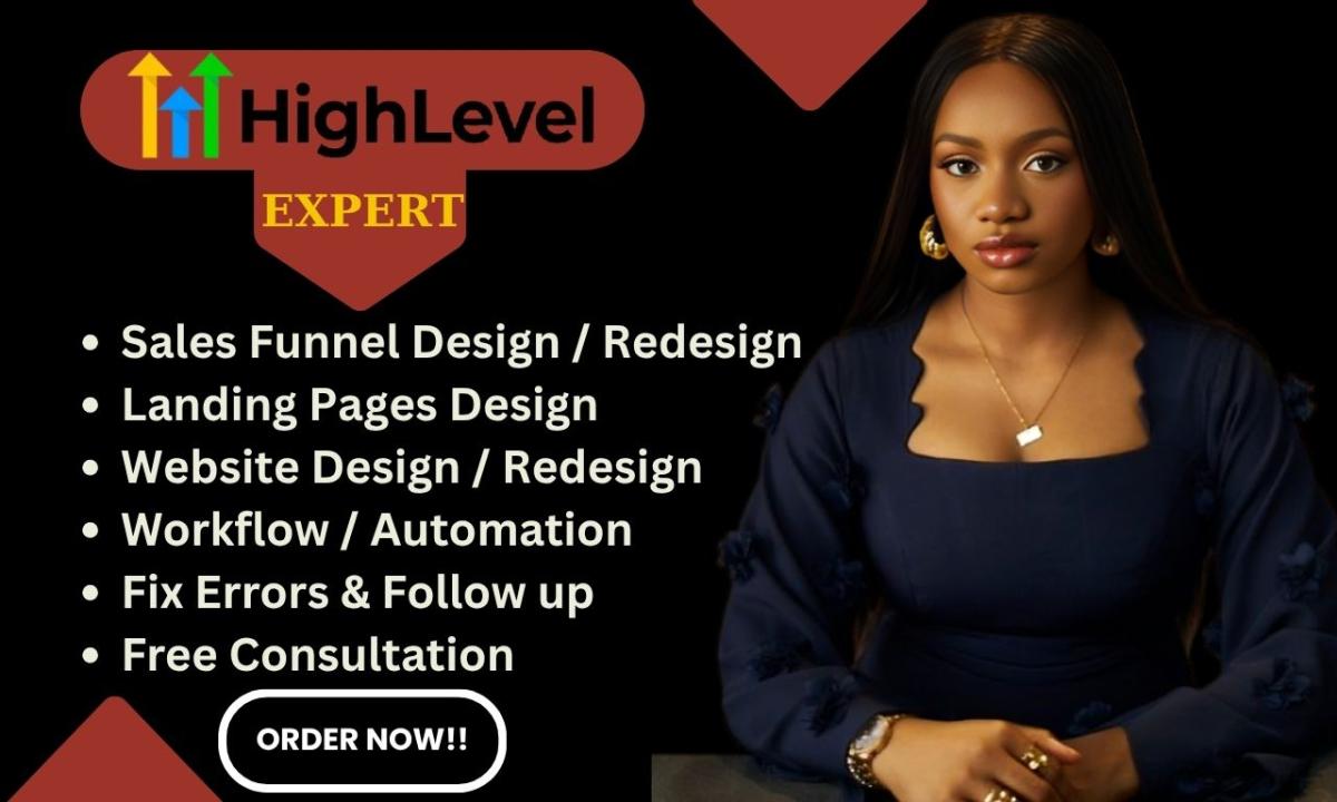 I Will GoHighLevel Website Design, Sales Funnel & Landing Page