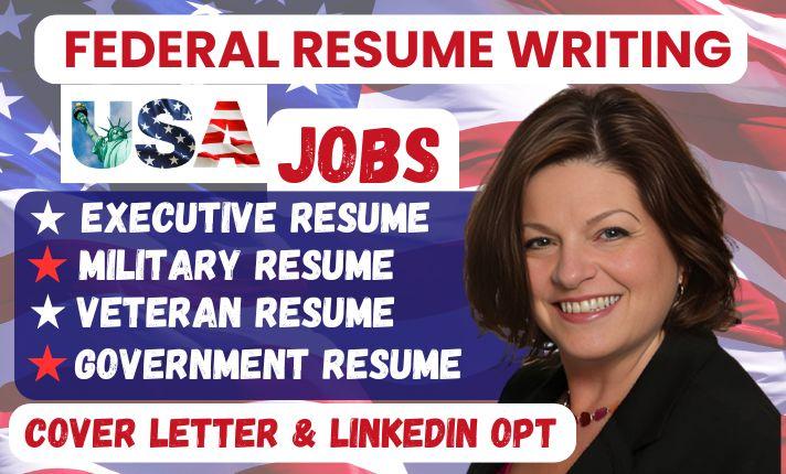 I will write 2 page federal resume writing a usajobs ats resume government resume