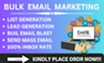 I will send bulk email campaign, bulk email blast, email marketing for business