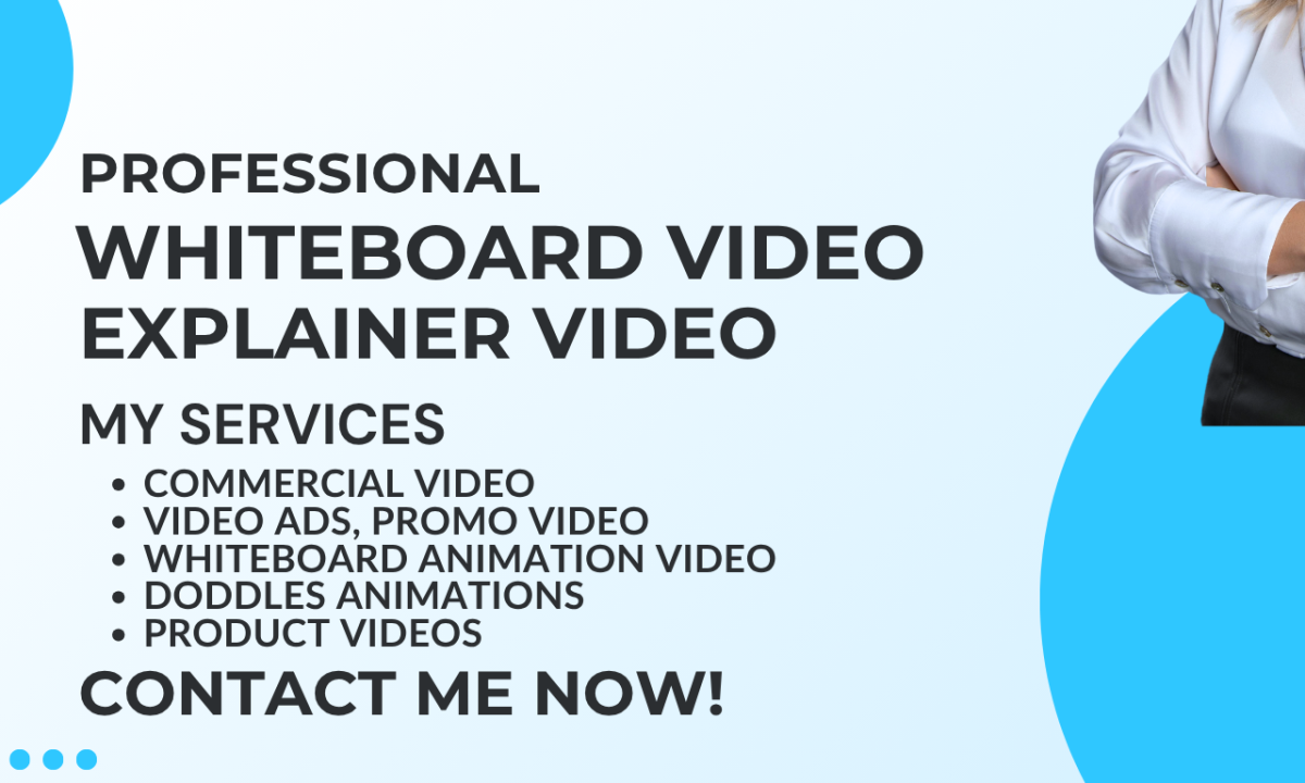 I will create custom colorful whiteboard animation explainer video, commercial video ads