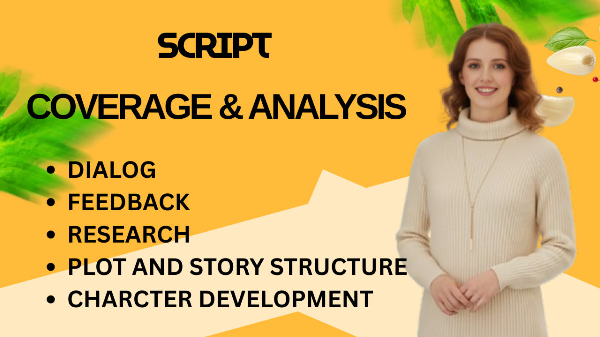 I will provide professional, industry standard script coverage
